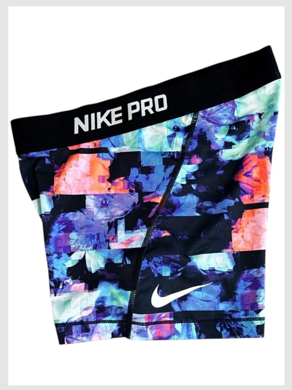 Nike Pro Women's Vibrant Abstract Athletic Shorts S